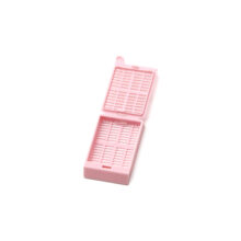 Гистологическая кассета с соединенными крышками, розовая