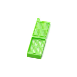 Гистологическая кассета с соединенными крышками, зеленая