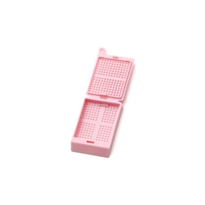 Биопсийная кассета с соединенной крышкой, розовая