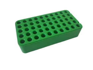 Штатив для цилиндрических пробирок на 50 мест (Rack D13), зеленый