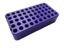 Штатив для цилиндрических пробирок на 50 мест (Rack D13), фиолетовый