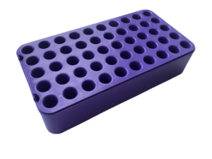 Штатив для цилиндрических пробирок на 50 мест (Rack D12), фиолетовый