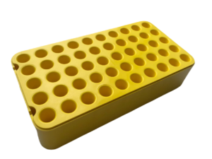 Штатив для цилиндрических пробирок на 50 мест (Rack D13), желтый