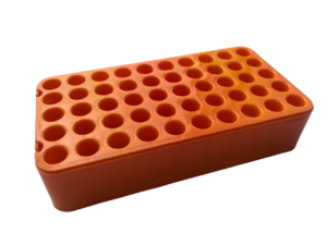 Штатив для цилиндрических пробирок на 50 мест (Rack D13), оранжевый
