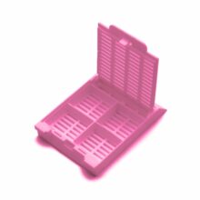 Гистологическая кассета 4-секционная, розовая