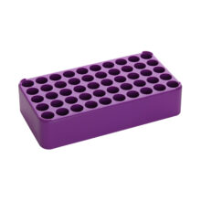 Штатив для цилиндрических пробирок на 50 гнёзд (Rack D17), фиолетовый
