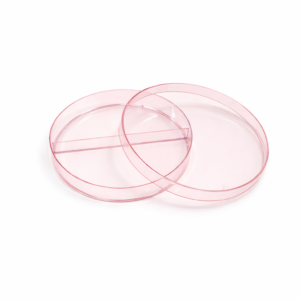 Чашка Петри ⌀90 мм, с 2 секциями, вентилируемая, красная (инд.уп.)
