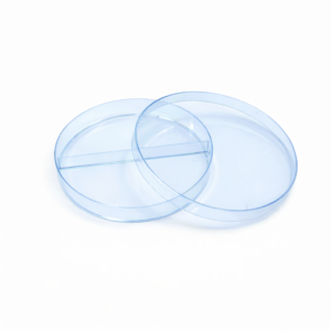 Чашка Петри ⌀90 мм, с 2 секциями, вентилируемая, стерильная, синяя (инд.уп.)