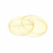 Чашка Петри ⌀90 мм, с 2 секциями, вентилируемая, желтая (инд.уп.)