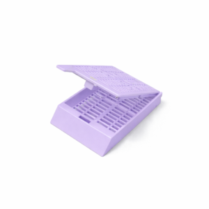 Гистологическая кассеты с петлевым креплением, фиолетовая (корпус с крышкой соединены)