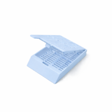 Гистологическая кассеты с петлевым креплением, голубая (корпус с крышкой соединены)