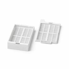 Гистологическая кассеты с петлевым креплением, белая (корпус отдельно, крышка отдельно)