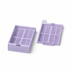 Гистологическая кассеты с петлевым креплением, фиолетовая (корпус отдельно, крышка отдельно)