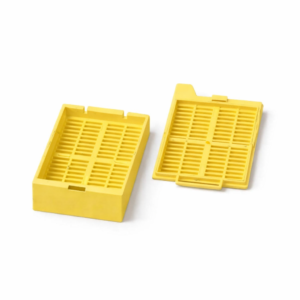 Гистологическая кассеты с петлевым креплением, желтая (корпус отдельно, крышка отдельно)