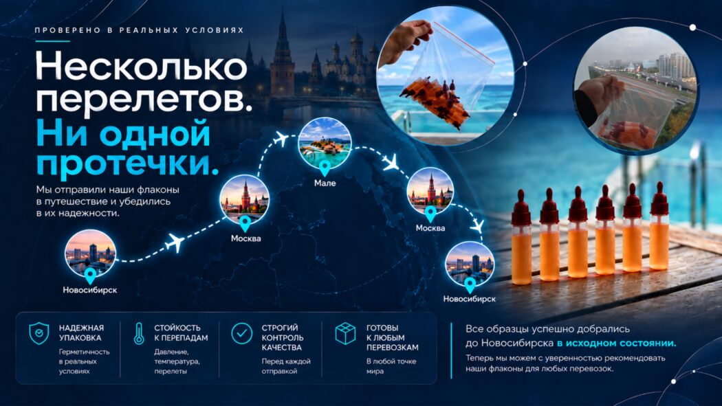 Испытание авиаперевозкой: четыре перелёта, ни одной протечки